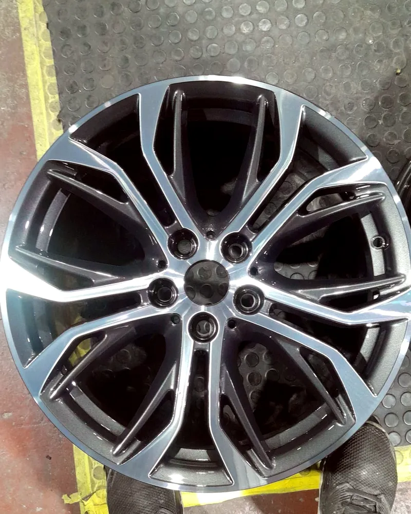 Grey polished finish