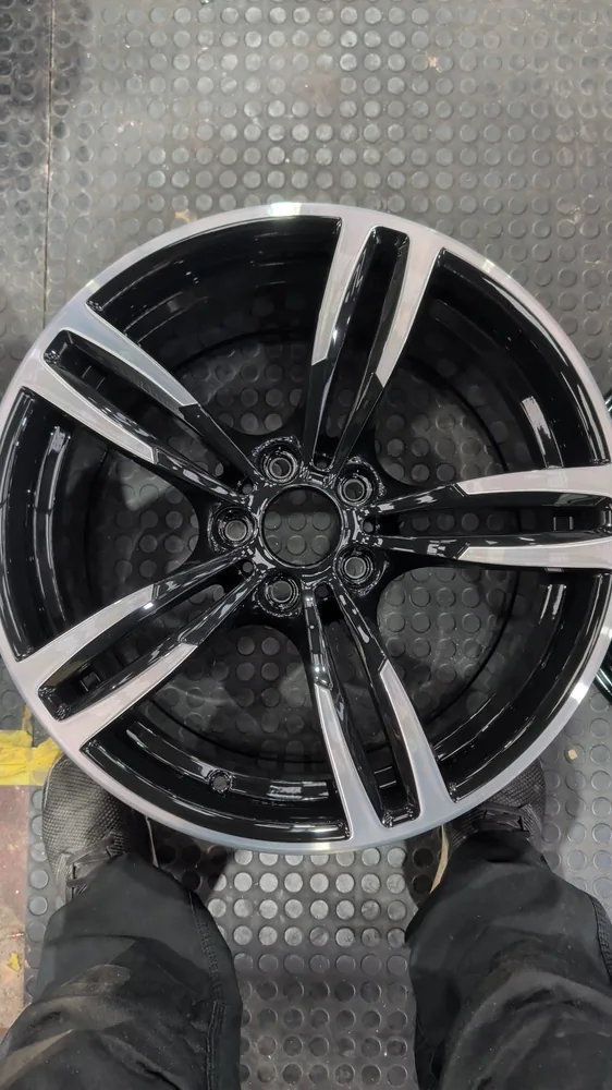 Gloss black contrast close-up